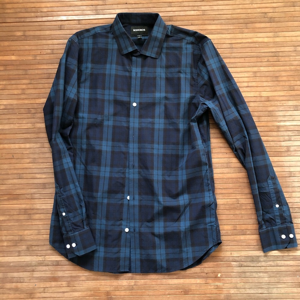 Bonobos Button Down Size Large (Long) Tailored - image 1